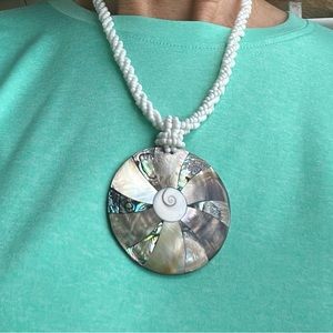 Mother-of-pearl and Abalone necklace & earring set